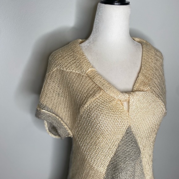 Anthro Far Away From Close Patchwork Sweater Wool - Picture 4 of 7